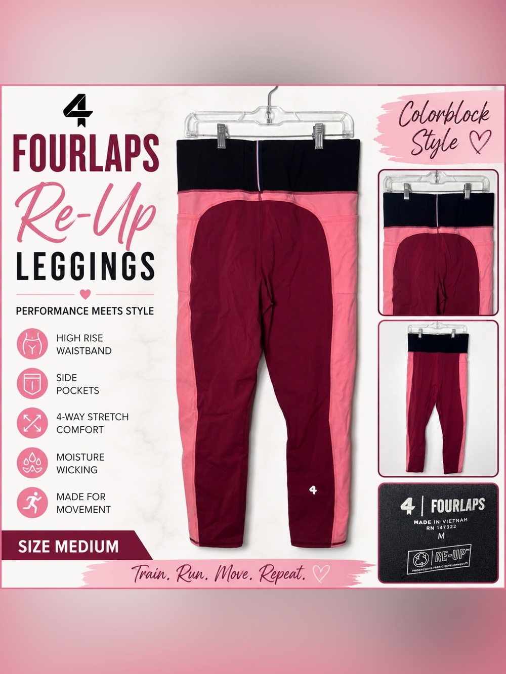 Fourlaps Re-Up Colorblock High Rise Leggings Medium